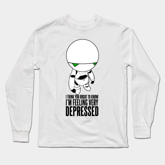 Marvin Depressed Long Sleeve T-Shirt by Meta Cortex